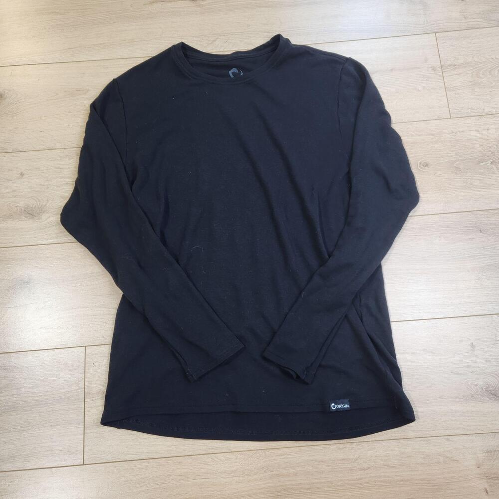 Origin Nano Wool Shirt Mens XLarge Black Long Sleeve Thermal Base Layer Crew